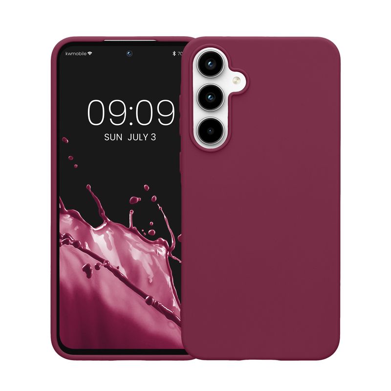 Laptop, Telefoane si Tablete - Telefoane mobile si accesorii - Accesorii Telefoane - Huse telefoane - Husa Kwmobile pentru Samsung Galaxy A55 5G, incarcare wireless, silicon, mov magenta - Infinity.ro