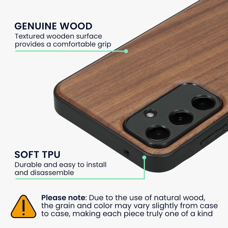 Laptop, Telefoane si Tablete - Telefoane mobile si accesorii - Accesorii Telefoane - Huse telefoane - Husa Kwmobile pentru Samsung Galaxy A55 5G, compatibilitate MagSafe, lemn, TPU, maro - Infinity.ro