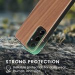 Laptop, Telefoane si Tablete - Telefoane mobile si accesorii - Accesorii Telefoane - Huse telefoane - Husa Kwmobile pentru Samsung Galaxy A55 5G, compatibilitate MagSafe, lemn, TPU, maro - Infinity.ro
