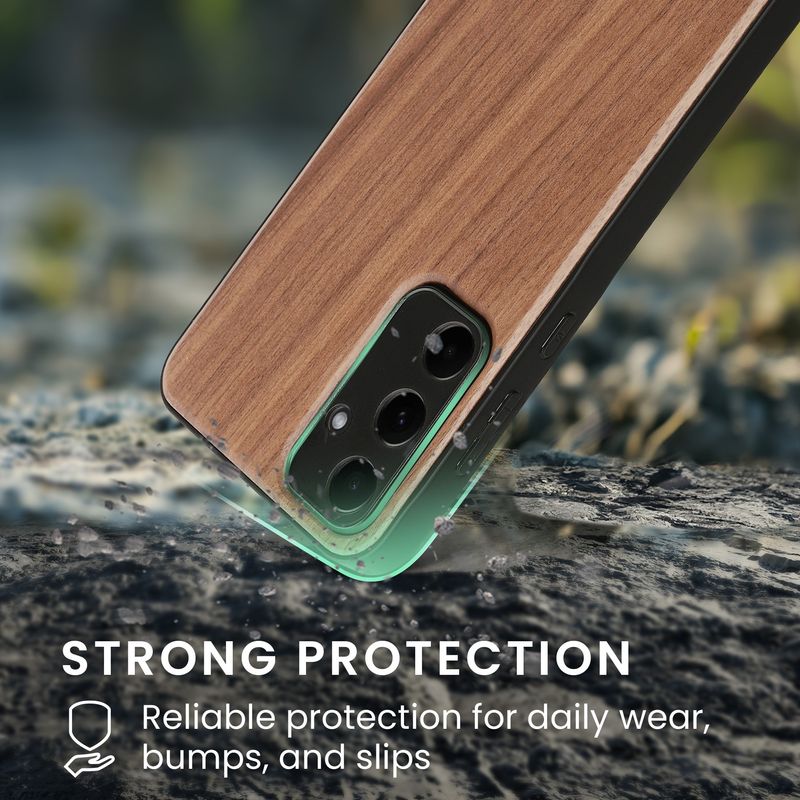 Laptop, Telefoane si Tablete - Telefoane mobile si accesorii - Accesorii Telefoane - Huse telefoane - Husa Kwmobile pentru Samsung Galaxy A55 5G, compatibilitate MagSafe, lemn, TPU, maro - Infinity.ro