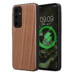 Laptop, Telefoane si Tablete - Telefoane mobile si accesorii - Accesorii Telefoane - Huse telefoane - Husa Kwmobile pentru Samsung Galaxy A55 5G, compatibilitate MagSafe, lemn, TPU, maro - Infinity.ro