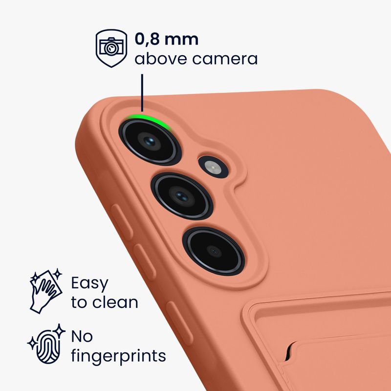 Laptop, Telefoane si Tablete - Telefoane mobile si accesorii - Accesorii Telefoane - Huse telefoane - Husa Kwmobile pentru Samsung Galaxy A55 5G, incarcare wireless, buzunar card, silicon, roz - Infinity.ro