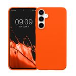 Laptop, Telefoane si Tablete - Telefoane mobile si accesorii - Accesorii Telefoane - Huse telefoane - Husa Kwmobile pentru Samsung Galaxy A55 5G, incarcare wireless, anti-alunecare, silicon, portocaliu - Infinity.ro