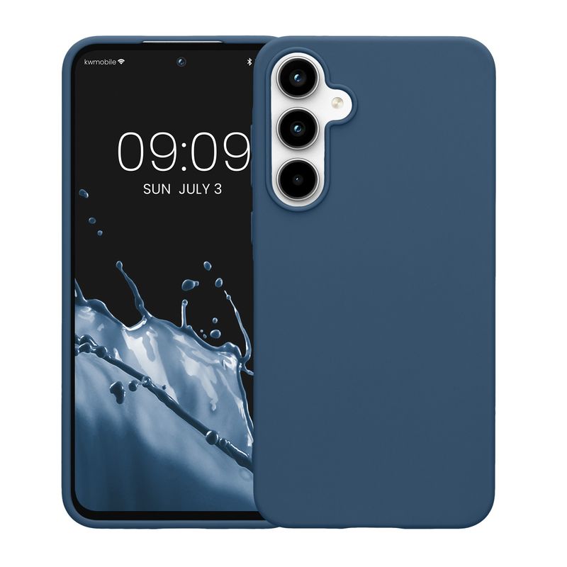 Laptop, Telefoane si Tablete - Telefoane mobile si accesorii - Accesorii Telefoane - Huse telefoane - Husa Kwmobile pentru Samsung Galaxy A55 5G, incarcare wireless, silicon, albastru, TPU - Infinity.ro