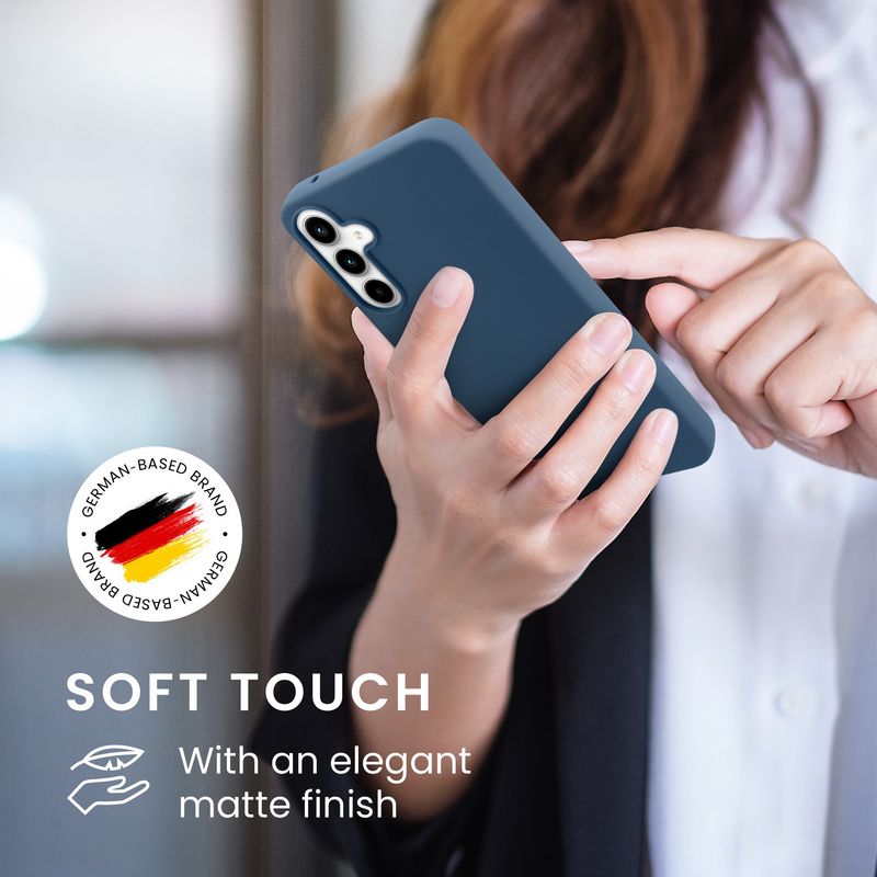 Laptop, Telefoane si Tablete - Telefoane mobile si accesorii - Accesorii Telefoane - Huse telefoane - Husa Kwmobile pentru Samsung Galaxy A55 5G, incarcare wireless, silicon, albastru, TPU - Infinity.ro
