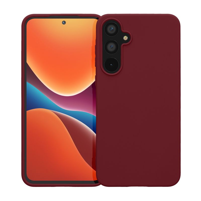 Laptop, Telefoane si Tablete - Telefoane mobile si accesorii - Accesorii Telefoane - Huse telefoane - Husa Kwmobile pentru Samsung Galaxy A55 5G, incarcare wireless, silicon, mov, bordo - Infinity.ro