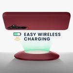 Laptop, Telefoane si Tablete - Telefoane mobile si accesorii - Accesorii Telefoane - Huse telefoane - Husa Kwmobile pentru Samsung Galaxy A55 5G, incarcare wireless, silicon, mov, bordo - Infinity.ro