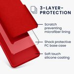 Laptop, Telefoane si Tablete - Telefoane mobile si accesorii - Accesorii Telefoane - Huse telefoane - Husa Kwmobile pentru Samsung Galaxy A55 5G, incarcare wireless, silicon, rosu - Infinity.ro
