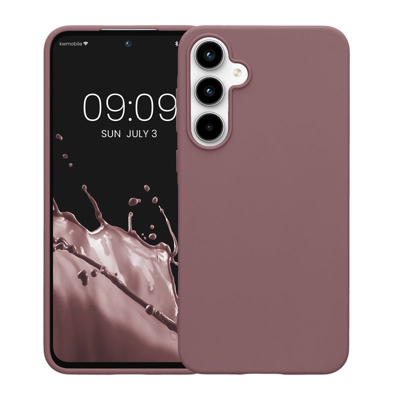 Laptop, Telefoane si Tablete - Telefoane mobile si accesorii - Accesorii Telefoane - Huse telefoane - Husa Kwmobile pentru Samsung Galaxy A55 5G, incarcare wireless, silicon, mov strugure - Infinity.ro