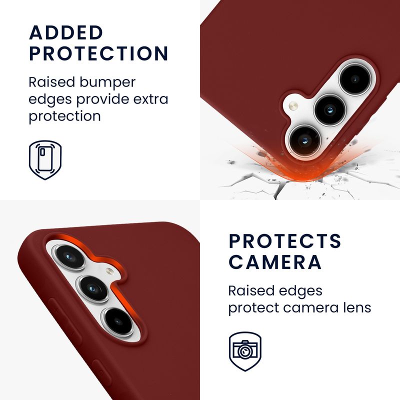 Laptop, Telefoane si Tablete - Telefoane mobile si accesorii - Accesorii Telefoane - Huse telefoane - Husa Kwmobile pentru Samsung Galaxy A55 5G, incarcare wireless, silicon, rosu, TPU - Infinity.ro