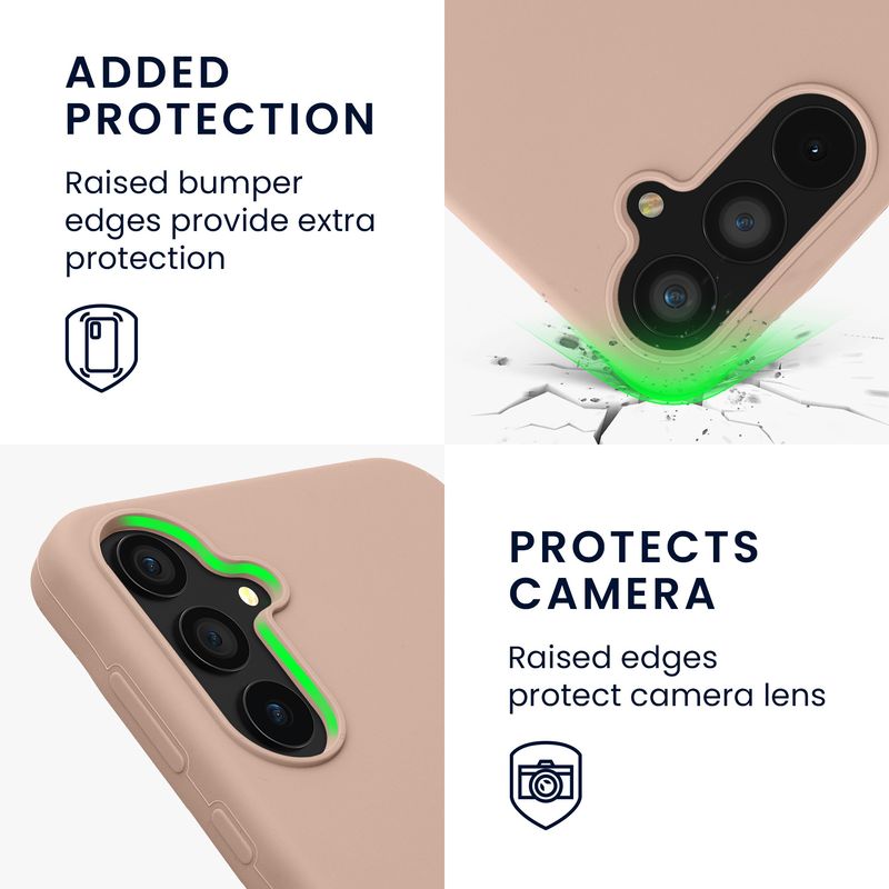 Laptop, Telefoane si Tablete - Telefoane mobile si accesorii - Accesorii Telefoane - Huse telefoane - Husa Kwmobile pentru Samsung Galaxy A55 5G, incarcare wireless, silicon, roz antic - Infinity.ro