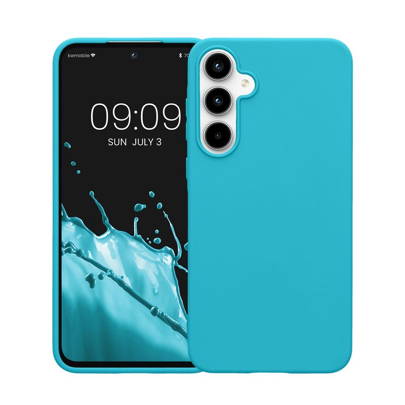 Laptop, Telefoane si Tablete - Telefoane mobile si accesorii - Accesorii Telefoane - Huse telefoane - Husa Kwmobile pentru Samsung Galaxy A55 5G, incarcare wireless, TPU, albastru - Infinity.ro