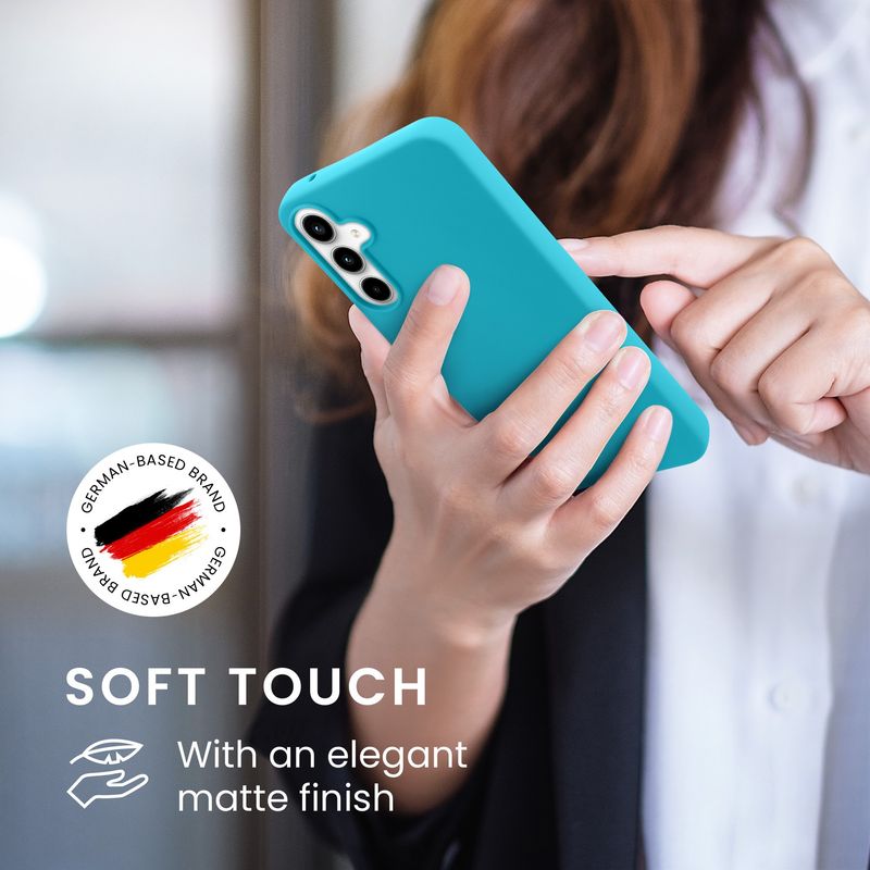 Laptop, Telefoane si Tablete - Telefoane mobile si accesorii - Accesorii Telefoane - Huse telefoane - Husa Kwmobile pentru Samsung Galaxy A55 5G, incarcare wireless, TPU, albastru - Infinity.ro