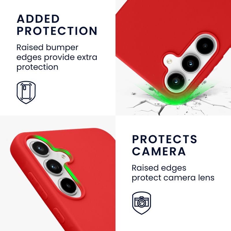 Laptop, Telefoane si Tablete - Telefoane mobile si accesorii - Accesorii Telefoane - Huse telefoane - Husa Kwmobile pentru Samsung Galaxy A55 5G, incarcare wireless, TPU, rosu - Infinity.ro