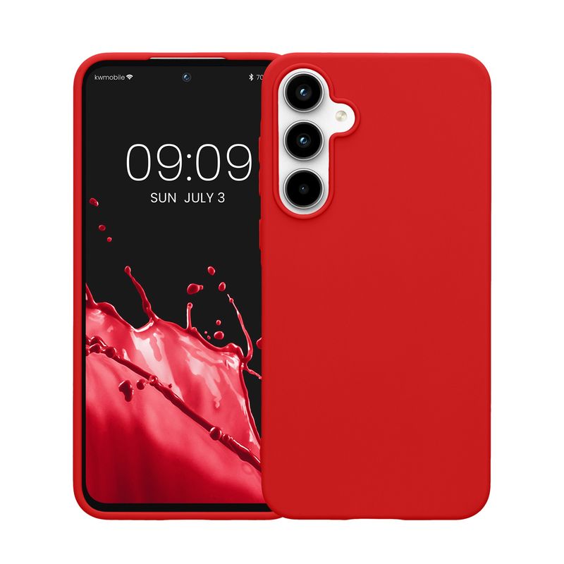 Laptop, Telefoane si Tablete - Telefoane mobile si accesorii - Accesorii Telefoane - Huse telefoane - Husa Kwmobile pentru Samsung Galaxy A55 5G, incarcare wireless, TPU, rosu - Infinity.ro