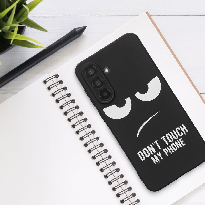 Laptop, Telefoane si Tablete - Telefoane mobile si accesorii - Accesorii Telefoane - Huse telefoane - Husa Kwmobile pentru Samsung Galaxy A56 5G, anti-alunecare, silicon, alb, negru - Infinity.ro