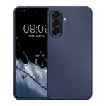 Laptop, Telefoane si Tablete - Telefoane mobile si accesorii - Accesorii Telefoane - Huse telefoane - Husa Kwmobile pentru Samsung Galaxy A56 5G, anti-alunecare, silicon, albastru metalizat - Infinity.ro