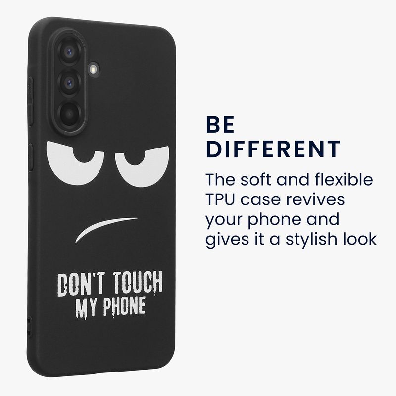 Laptop, Telefoane si Tablete - Telefoane mobile si accesorii - Accesorii Telefoane - Huse telefoane - Husa Kwmobile pentru Samsung Galaxy A56 5G, anti-alunecare, silicon, alb, negru - Infinity.ro