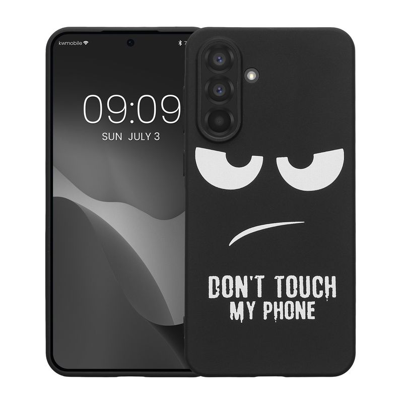 Laptop, Telefoane si Tablete - Telefoane mobile si accesorii - Accesorii Telefoane - Huse telefoane - Husa Kwmobile pentru Samsung Galaxy A56 5G, anti-alunecare, silicon, alb, negru - Infinity.ro