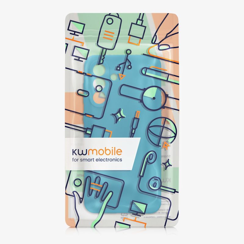 Laptop, Telefoane si Tablete - Telefoane mobile si accesorii - Accesorii Telefoane - Huse telefoane - Husa Kwmobile pentru Samsung Galaxy A56 5G, anti-alunecare, silicon, albastru caraibian - Infinity.ro
