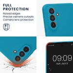 Laptop, Telefoane si Tablete - Telefoane mobile si accesorii - Accesorii Telefoane - Huse telefoane - Husa Kwmobile pentru Samsung Galaxy A56 5G, anti-alunecare, silicon, albastru caraibian - Infinity.ro