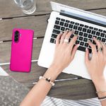 Laptop, Telefoane si Tablete - Telefoane mobile si accesorii - Accesorii Telefoane - Huse telefoane - Husa Kwmobile pentru Samsung Galaxy A56 5G, anti-alunecare, silicon, roz - Infinity.ro