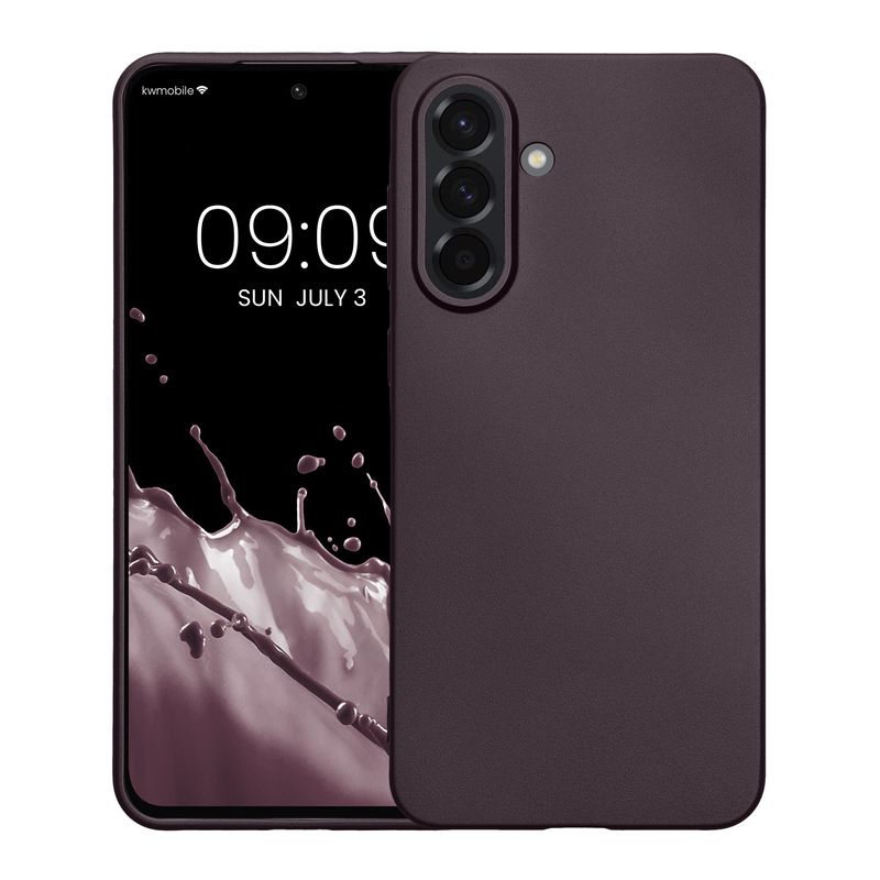 Laptop, Telefoane si Tablete - Telefoane mobile si accesorii - Accesorii Telefoane - Huse telefoane - Husa Kwmobile pentru Samsung Galaxy A56 5G, anti-alunecare, silicon, mov - Infinity.ro