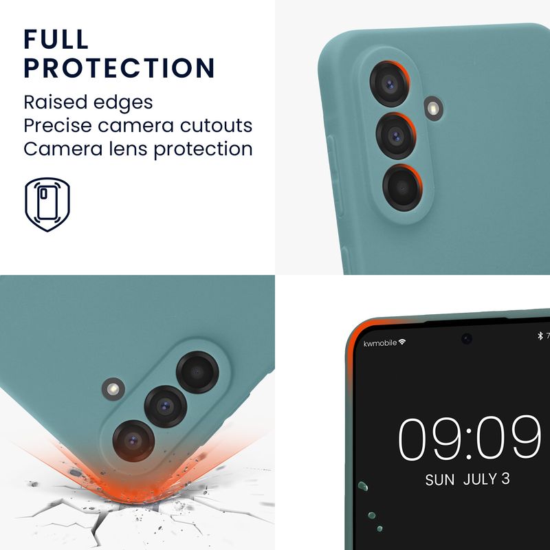 Laptop, Telefoane si Tablete - Telefoane mobile si accesorii - Accesorii Telefoane - Huse telefoane - Husa Kwmobile pentru Samsung Galaxy A56 5G, anti-alunecare, silicon, noapte arctica - Infinity.ro