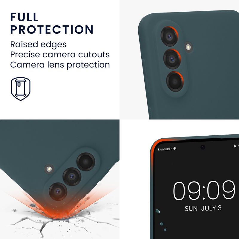 Laptop, Telefoane si Tablete - Telefoane mobile si accesorii - Accesorii Telefoane - Huse telefoane - Husa Kwmobile pentru Samsung Galaxy A56 5G, anti-alunecare, silicon, ardezie - Infinity.ro