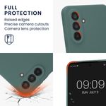 Laptop, Telefoane si Tablete - Telefoane mobile si accesorii - Accesorii Telefoane - Huse telefoane - Husa Kwmobile pentru Samsung Galaxy A56 5G, anti-alunecare, silicon, albastru verzui - Infinity.ro