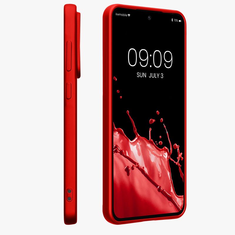 Laptop, Telefoane si Tablete - Telefoane mobile si accesorii - Accesorii Telefoane - Huse telefoane - Husa Kwmobile pentru Samsung Galaxy A56 5G, anti-alunecare, silicon, rosu - Infinity.ro