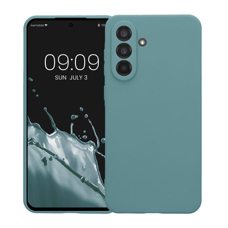 Laptop, Telefoane si Tablete - Telefoane mobile si accesorii - Accesorii Telefoane - Huse telefoane - Husa Kwmobile pentru Samsung Galaxy A56 5G, anti-alunecare, silicon, noapte arctica - Infinity.ro