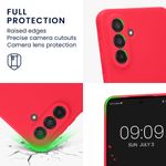 Laptop, Telefoane si Tablete - Telefoane mobile si accesorii - Accesorii Telefoane - Huse telefoane - Husa Kwmobile pentru Samsung Galaxy A56 5G, anti-alunecare, silicon, roz neon - Infinity.ro
