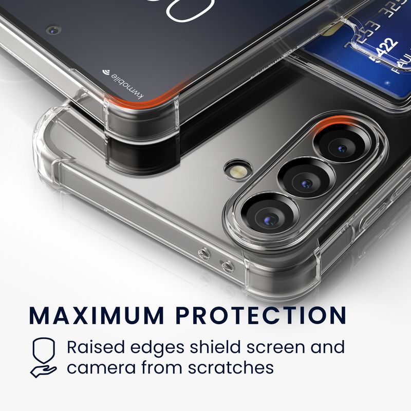Laptop, Telefoane si Tablete - Telefoane mobile si accesorii - Accesorii Telefoane - Huse telefoane - Husa Kwmobile pentru Samsung Galaxy A56 5G, buzunar card, TPU, transparent - Infinity.ro