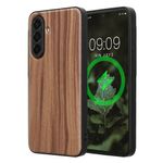 Laptop, Telefoane si Tablete - Telefoane mobile si accesorii - Accesorii Telefoane - Huse telefoane - Husa Kwmobile pentru Samsung Galaxy A56 5G, compatibilitate MagSafe, lemn, TPU, maro - Infinity.ro