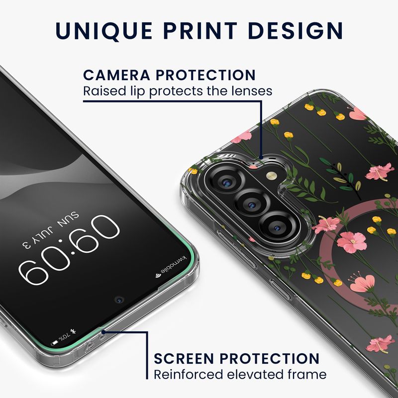 Laptop, Telefoane si Tablete - Telefoane mobile si accesorii - Accesorii Telefoane - Huse telefoane - Husa Kwmobile pentru Samsung Galaxy A56 5G, compatibilitate MagSafe, anti-alunecare, acril, TPU, transparent - Infinity.ro