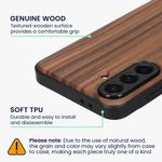 Laptop, Telefoane si Tablete - Telefoane mobile si accesorii - Accesorii Telefoane - Huse telefoane - Husa Kwmobile pentru Samsung Galaxy A56 5G, compatibilitate MagSafe, lemn, TPU, maro - Infinity.ro