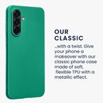 Laptop, Telefoane si Tablete - Telefoane mobile si accesorii - Accesorii Telefoane - Huse telefoane - Husa Kwmobile pentru Samsung Galaxy A56 5G, anti-alunecare, silicon, verde inchis - Infinity.ro