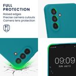 Laptop, Telefoane si Tablete - Telefoane mobile si accesorii - Accesorii Telefoane - Huse telefoane - Husa Kwmobile pentru Samsung Galaxy A56 5G, anti-alunecare, silicon, turcoaz mat - Infinity.ro