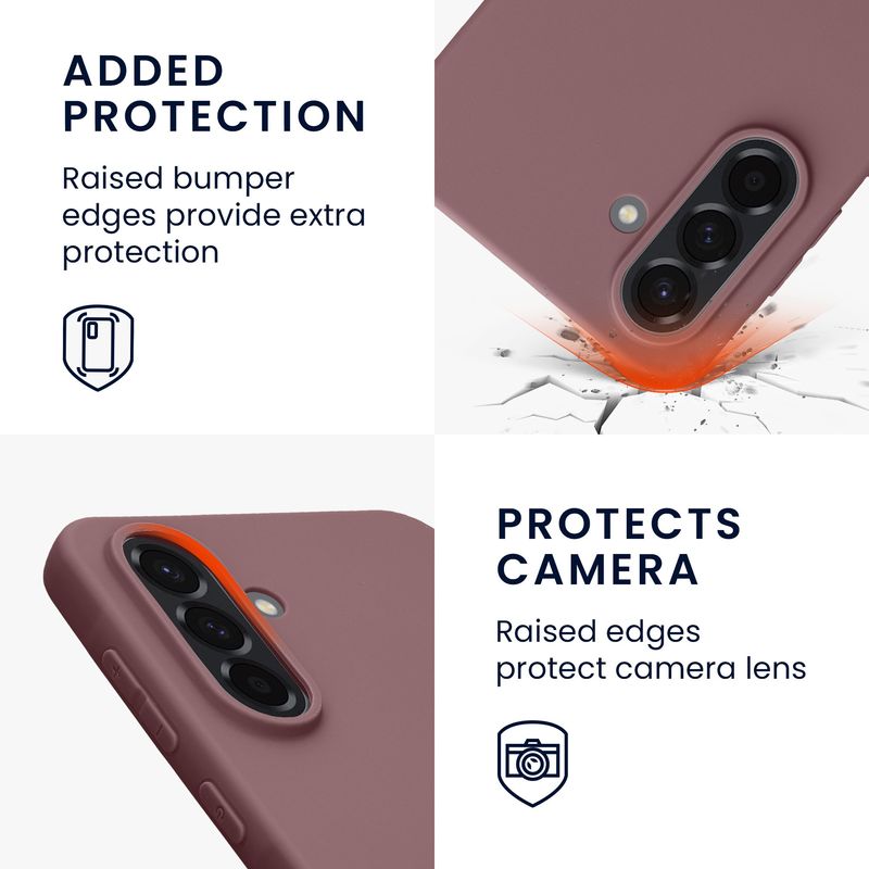 Laptop, Telefoane si Tablete - Telefoane mobile si accesorii - Accesorii Telefoane - Huse telefoane - Husa Kwmobile pentru Samsung Galaxy A56 5G, incarcare wireless, anti-alunecare, silicon, mov, TPU - Infinity.ro