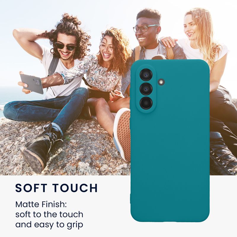 Laptop, Telefoane si Tablete - Telefoane mobile si accesorii - Accesorii Telefoane - Huse telefoane - Husa Kwmobile pentru Samsung Galaxy A56 5G, anti-alunecare, silicon, turcoaz mat - Infinity.ro