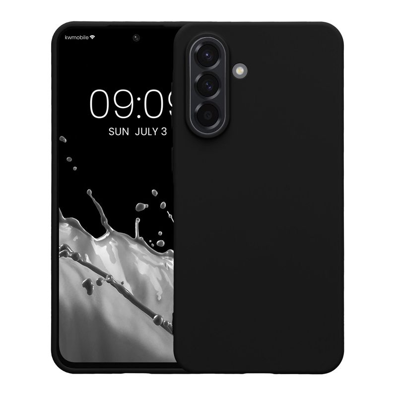 Laptop, Telefoane si Tablete - Telefoane mobile si accesorii - Accesorii Telefoane - Huse telefoane - Husa Kwmobile pentru Samsung Galaxy A56 5G, incarcare wireless, anti-alunecare, silicon, negru - Infinity.ro