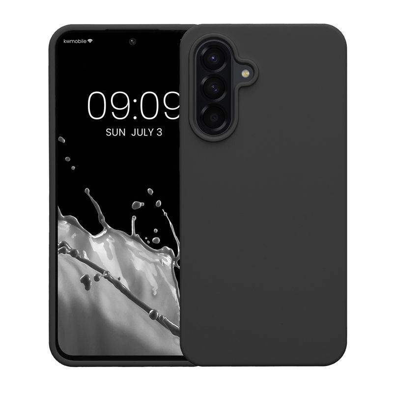 Laptop, Telefoane si Tablete - Telefoane mobile si accesorii - Accesorii Telefoane - Huse telefoane - Husa Kwmobile pentru Samsung Galaxy A56 5G, incarcare wireless, anti-alunecare, silicon, gri - Infinity.ro