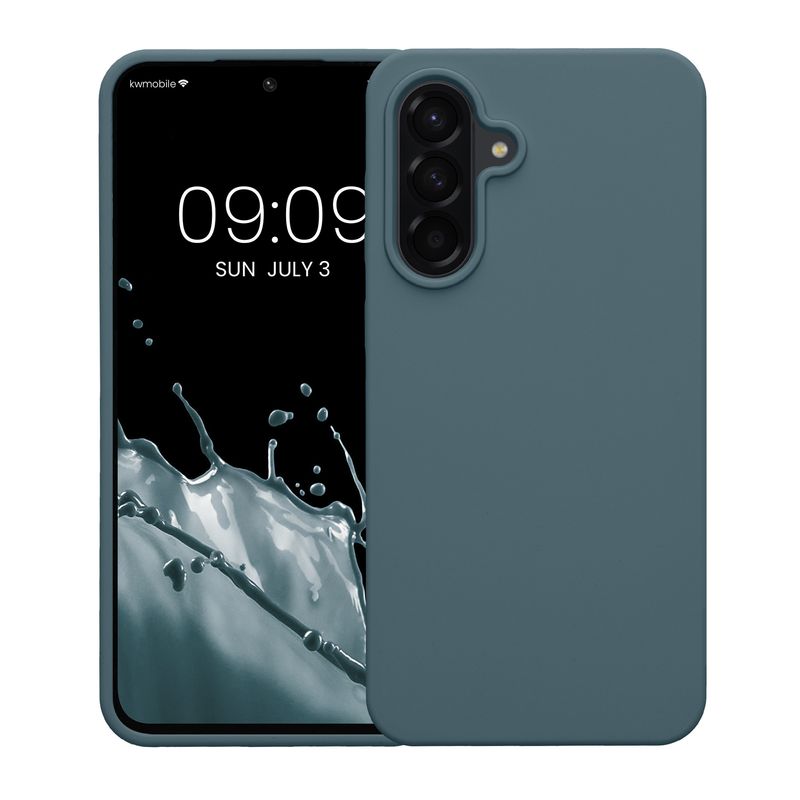 Laptop, Telefoane si Tablete - Telefoane mobile si accesorii - Accesorii Telefoane - Huse telefoane - Husa Kwmobile pentru Samsung Galaxy A56 5G, incarcare wireless, silicon, ardezie - Infinity.ro