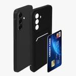 Laptop, Telefoane si Tablete - Telefoane mobile si accesorii - Accesorii Telefoane - Huse telefoane - Husa Kwmobile pentru Samsung Galaxy A56 5G, incarcare wireless, buzunar card, silicon, negru - Infinity.ro