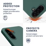 Laptop, Telefoane si Tablete - Telefoane mobile si accesorii - Accesorii Telefoane - Huse telefoane - Husa Kwmobile pentru Samsung Galaxy A56 5G, incarcare wireless, anti-alunecare, silicon, verde - Infinity.ro