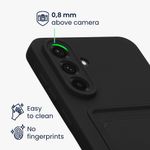 Laptop, Telefoane si Tablete - Telefoane mobile si accesorii - Accesorii Telefoane - Huse telefoane - Husa Kwmobile pentru Samsung Galaxy A56 5G, incarcare wireless, buzunar card, silicon, negru - Infinity.ro