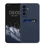 Laptop, Telefoane si Tablete - Telefoane mobile si accesorii - Accesorii Telefoane - Huse telefoane - Husa Kwmobile pentru Samsung Galaxy A56 5G, incarcare wireless, buzunar card, silicon, albastru - Infinity.ro