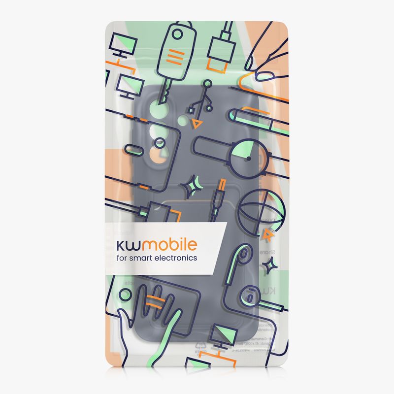 Laptop, Telefoane si Tablete - Telefoane mobile si accesorii - Accesorii Telefoane - Huse telefoane - Husa Kwmobile pentru Samsung Galaxy A56 5G, incarcare wireless, buzunar card, silicon, albastru - Infinity.ro