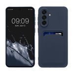 Laptop, Telefoane si Tablete - Telefoane mobile si accesorii - Accesorii Telefoane - Huse telefoane - Husa Kwmobile pentru Samsung Galaxy A56 5G, incarcare wireless, buzunar card, silicon, albastru - Infinity.ro